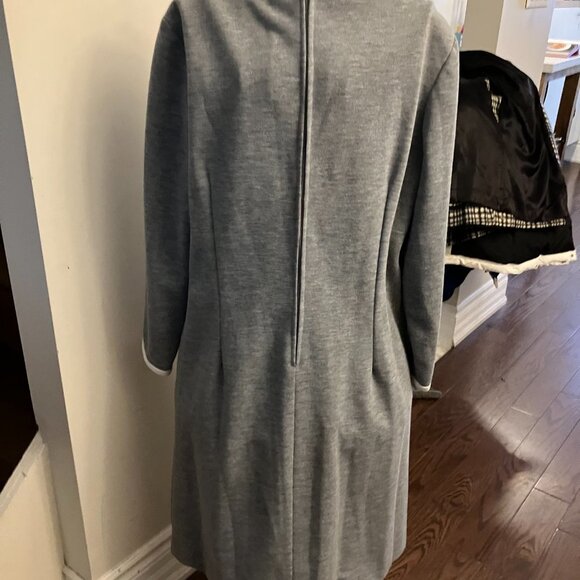 Vintage Gray Wool Dress - Picture 4 of 8